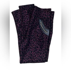 Leopard stretchy pants Worn twice.